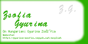 zsofia gyurina business card